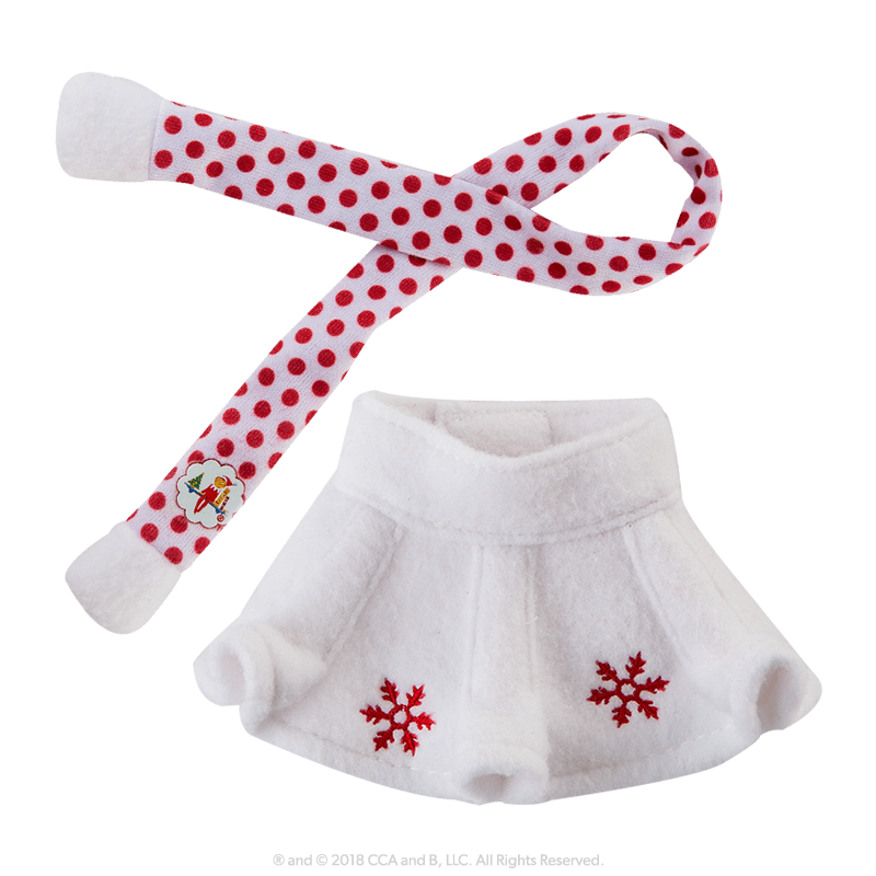 Snowflake Skirt and Scarf Outfit - Image 3